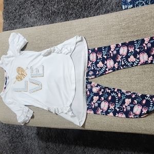 Leggings and Top Set with Matching Headband